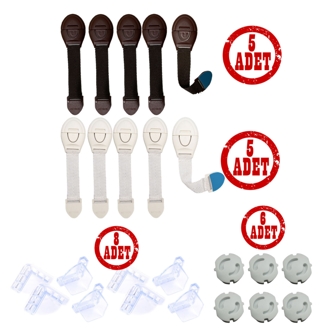 Çocuk & Bebek Güvenlik Emniyet Seti – 24 Parça