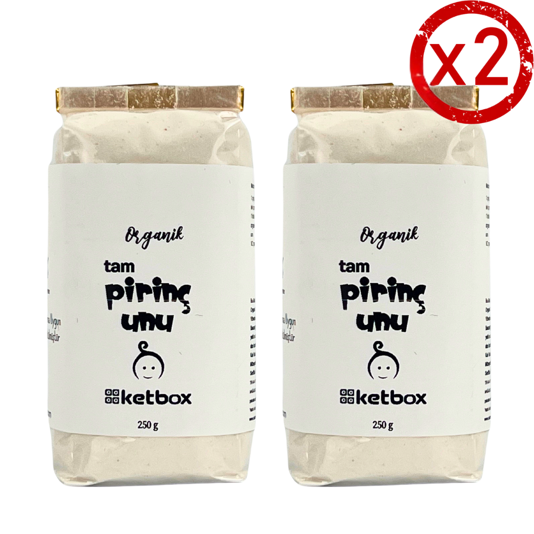 Organik Sertifikalı Tam Pirinç Unu – 500 g (2 x 250 g Paket)