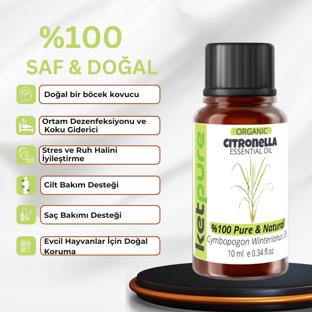 Organik Sitronella Uçucu Yağı – 10 ml
