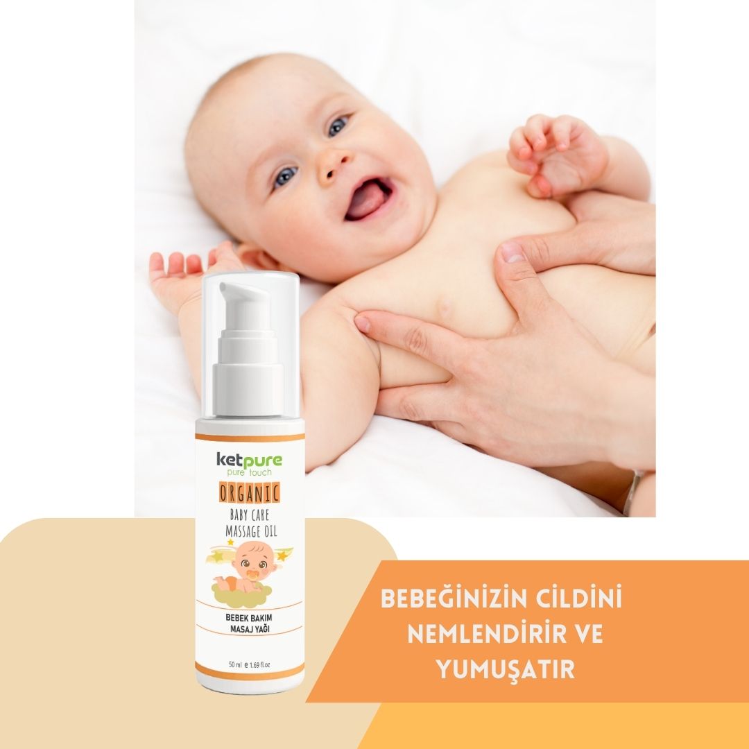 Organik ve Doğal Bebek Bakım & Masaj Yağı – 50 ML