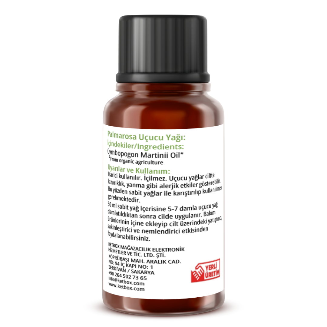 Organik Palmarosa Uçucu Yağı – 10 ml