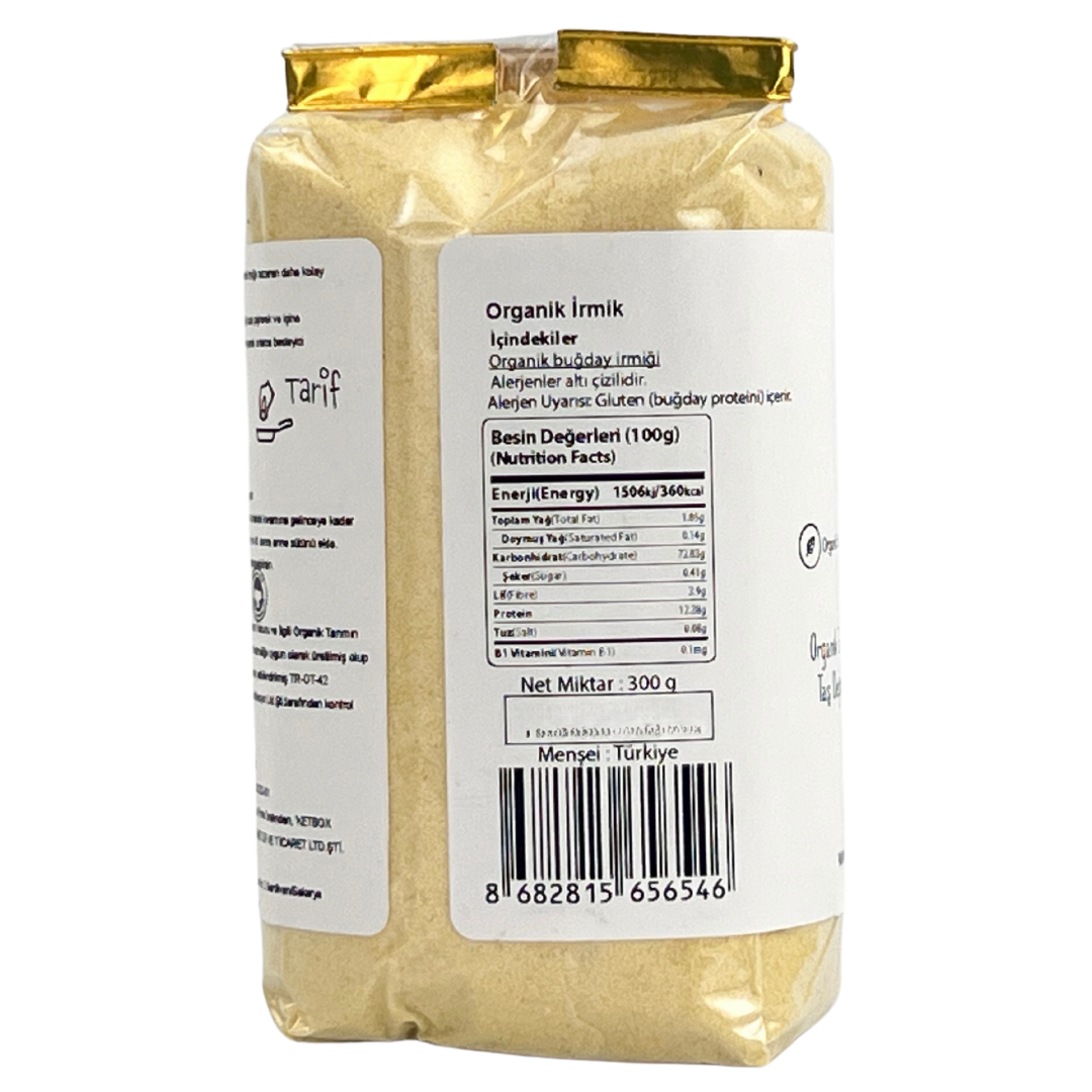 Organik Bebek İrmiği – 300 g | +6 Ay