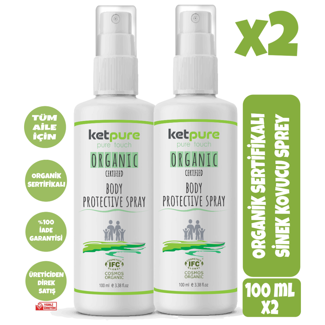 Organik Sertifikalı Sinek ve Kene Kovucu Sprey – 2’li Set (2 x 100 ml)