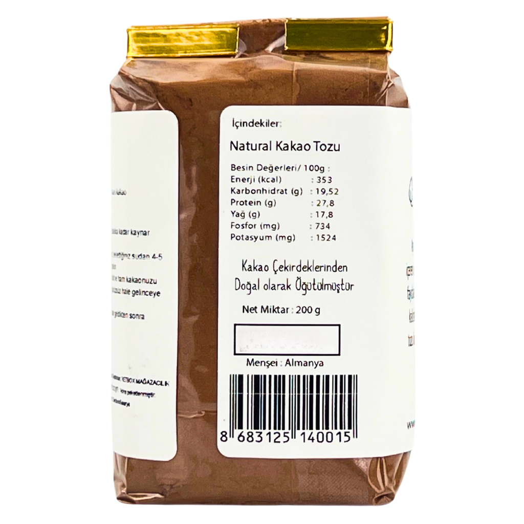 Doğal Ham Kakao Tozu 200 g