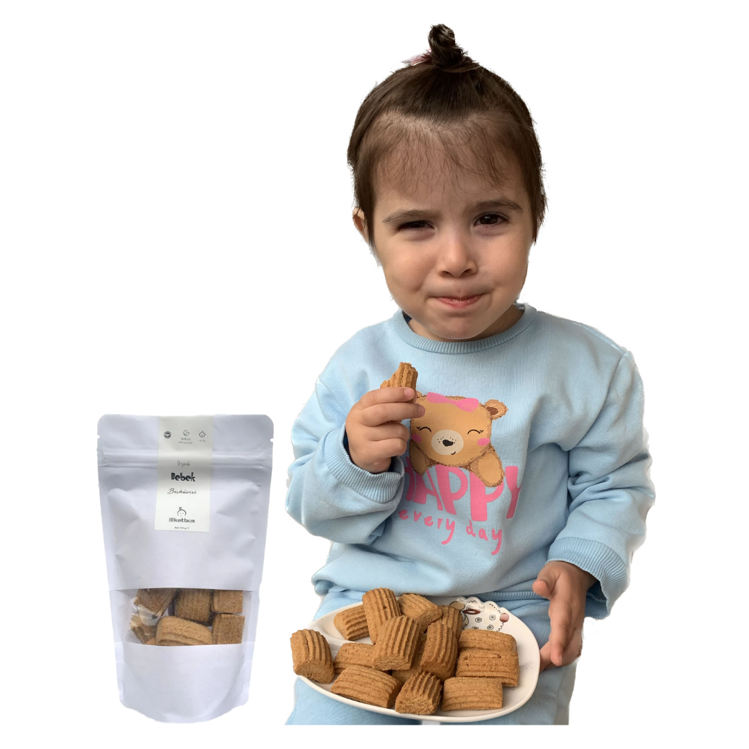 Organik Alerjen Bebek Bisküvisi – Zeytinyağlı (150 g x 2 Paket) | Toplam 300 g