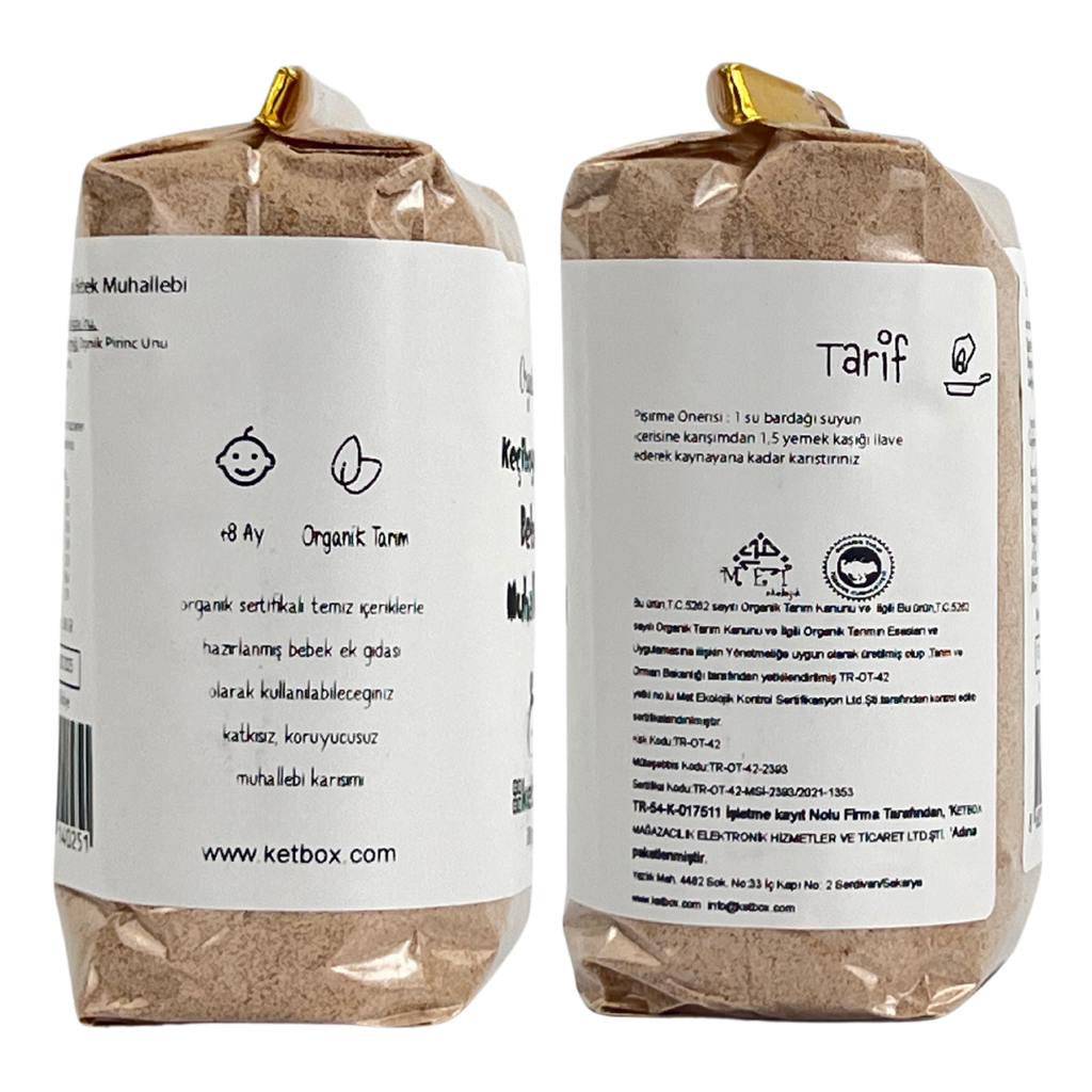 Organik Keçiboynuzlu Bebek Muhallebisi Karışımı – 300 g | +8 Ay ve Üzeri İçin