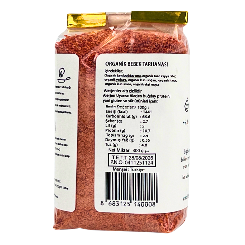 Organik Bebek Tarhanası – 300 g | +6 Ay ve Üzeri Bebekler İçin