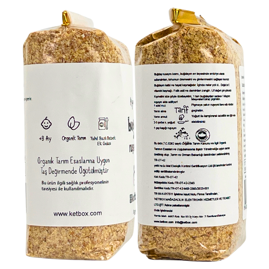 Organik Buğday Ruşeymi – 200 g | +8 Ay ve Üzeri Bebekler İçin Uygun