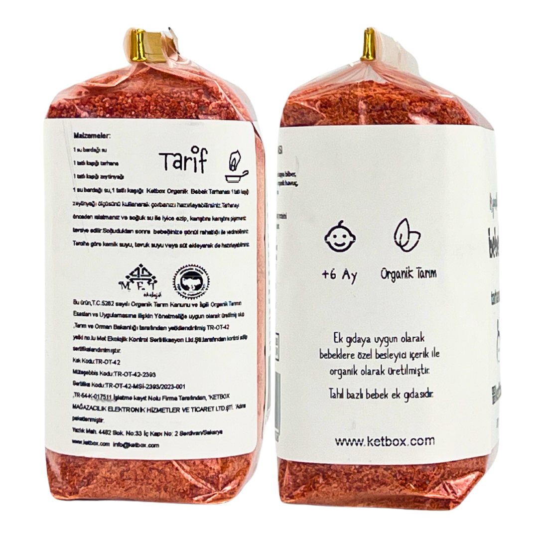 Organik Bebek Tarhanası – 300 g | +6 Ay ve Üzeri Bebekler İçin