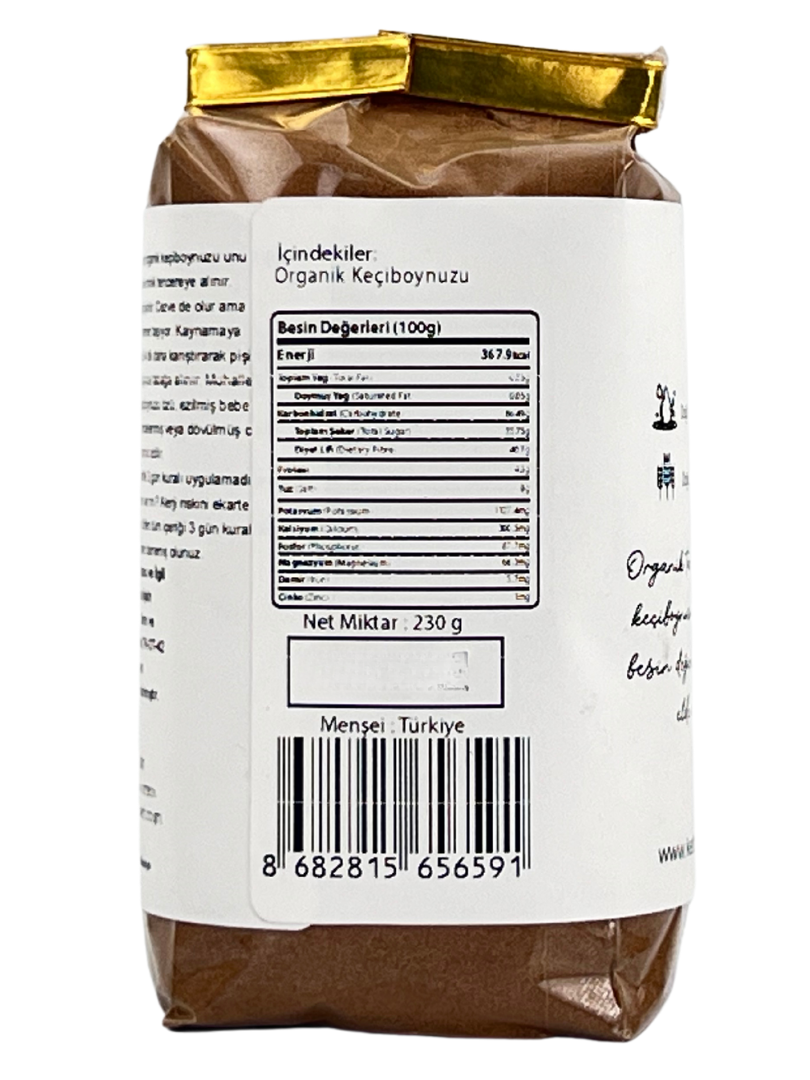 Organik Keçiboynuzu Unu – 460 g (2 x 230 g Paket)