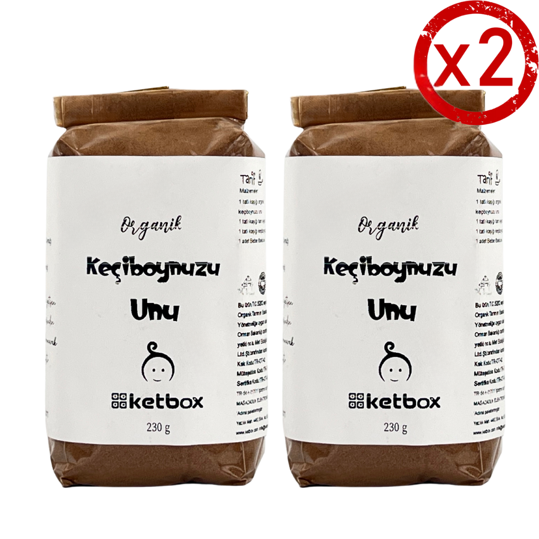 Organik Keçiboynuzu Unu – 460 g (2 x 230 g Paket)
