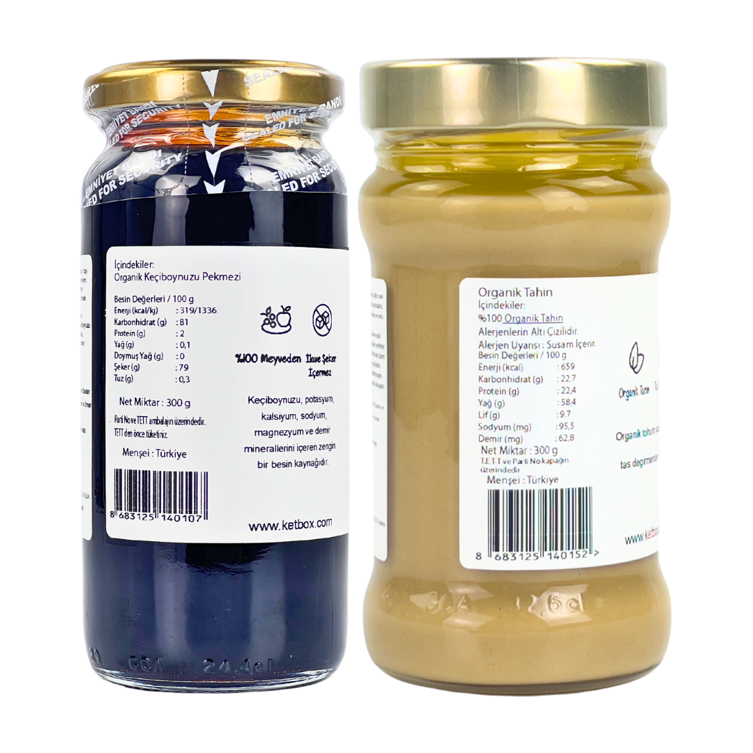 Organik Tahin & Keçiboynuzu Pekmezi Seti (2’li Paket)