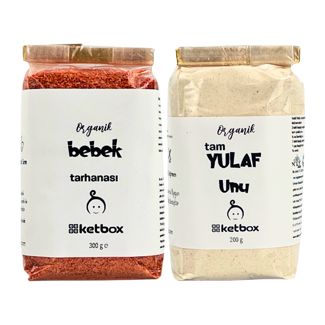 Organik Bebek Tarhanası & Tam Yulaf Unu Ek Gıda Seti