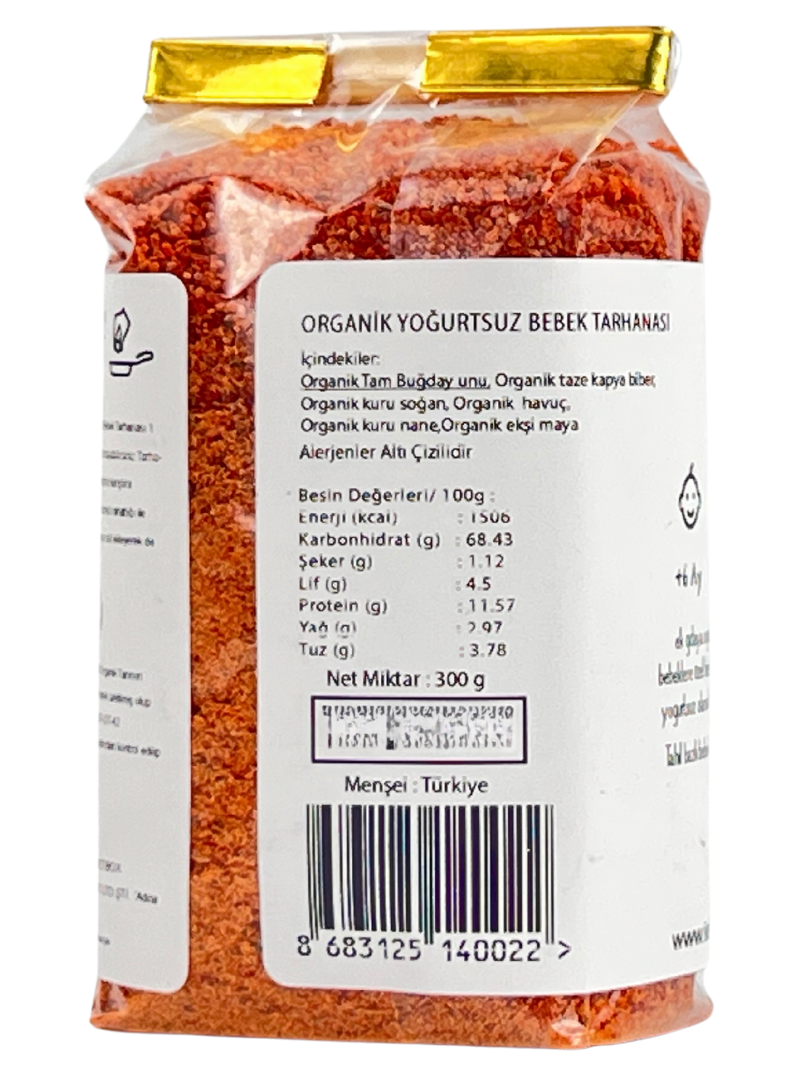 Organik Yoğurtsuz Bebek Tarhanası 600 g (2x300 g)